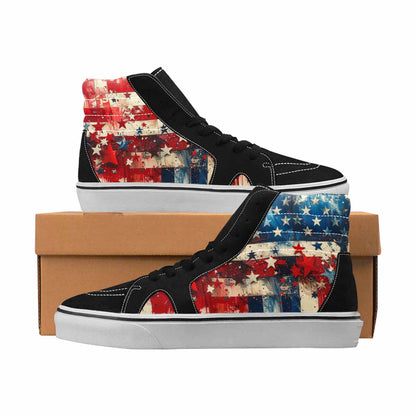 MEN'S Patriotic High Top Canvas Statement Dark Academia All Over Print Shoes
