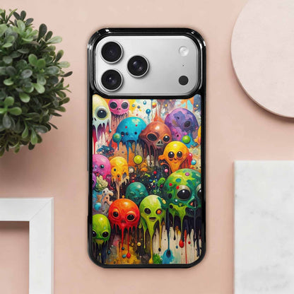 iPhone 17 Pro Max Case — Aliens Camomelting Aliens Patt Alien Scifi, Custom Print Case Cover