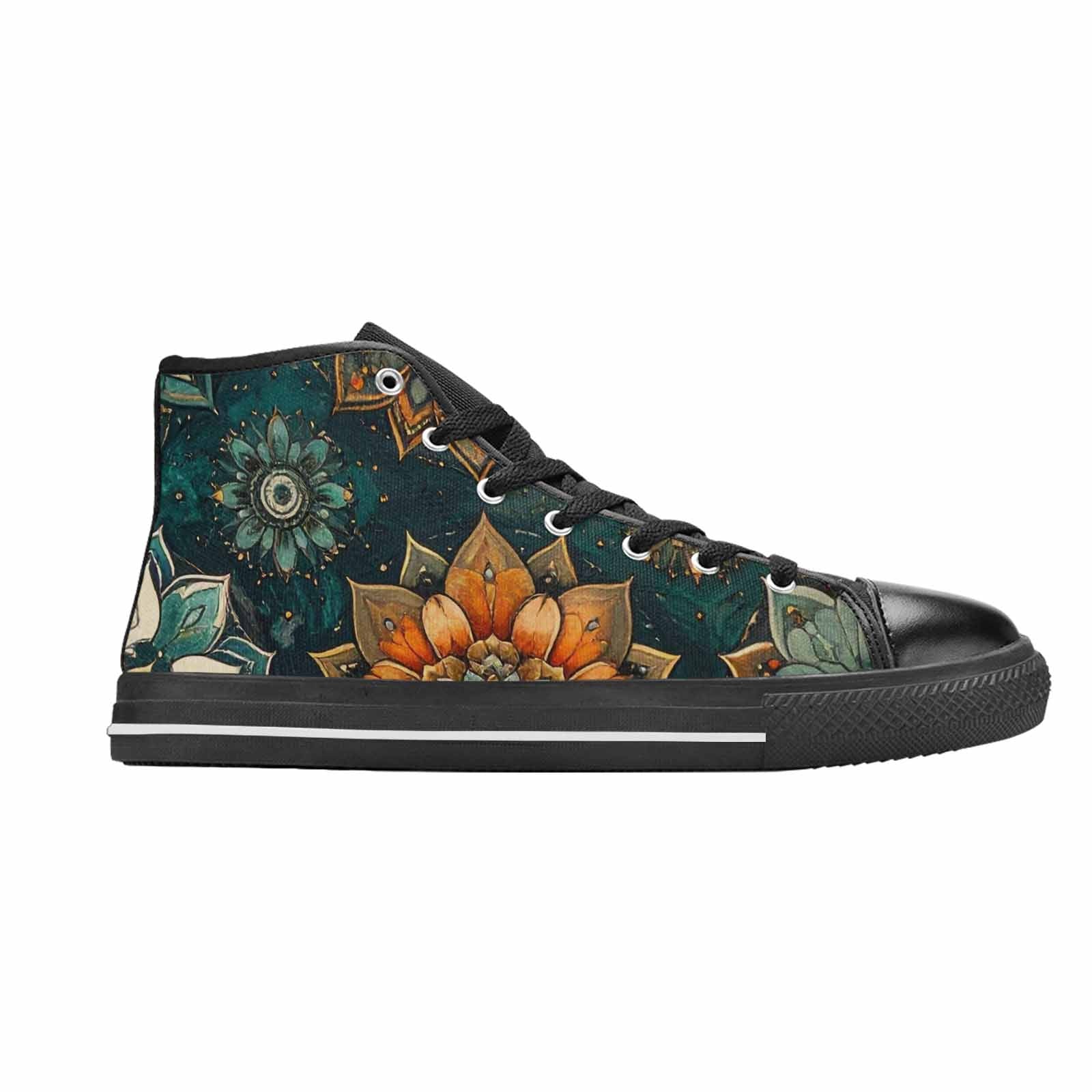 MEN'S Mandala High Top Canvas Grunge Custom Sneakers