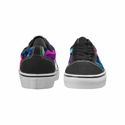 WOMEN'S Psychedelic Mushroom Canvas Lace-Up Vibrant Chaos Custom Shoes