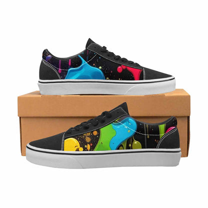 MEN'S Paint Splatter Canvas Lace-Up Vivid Custom Sneakers