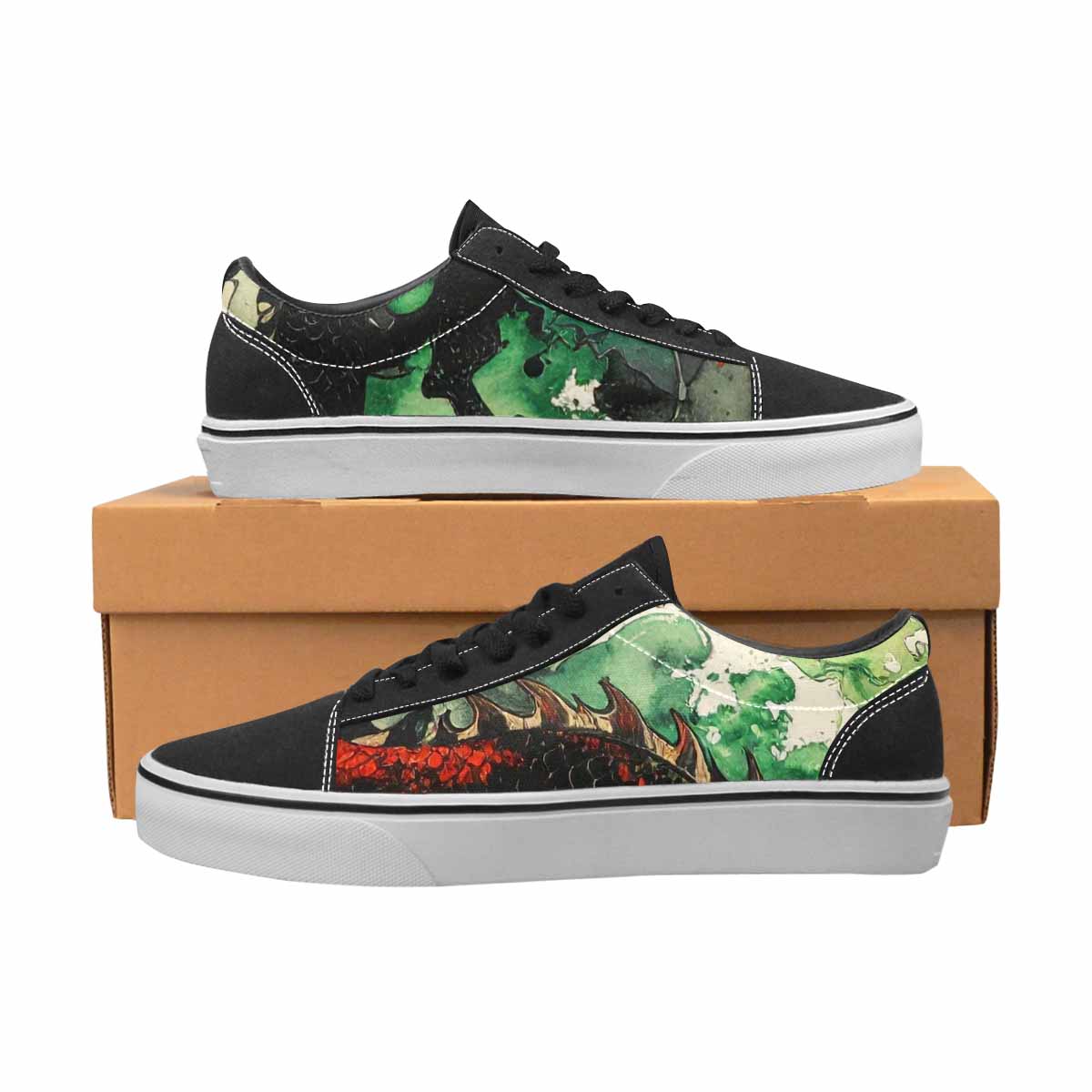 WOMEN'S Dragon Scale Lace-Up Canvas Dreamcore Custom Shoes