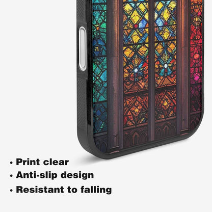 iPhone 16 Plus Case — Stained Glass Cathedral, Custom Designed Case Cover