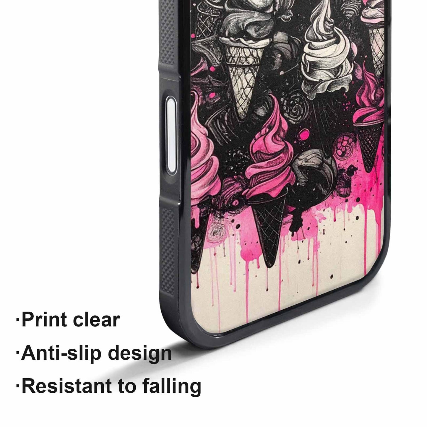 iPhone 17 Air Case — Black Pink Ink Ice Cream Original, Custom Printed Phone Case
