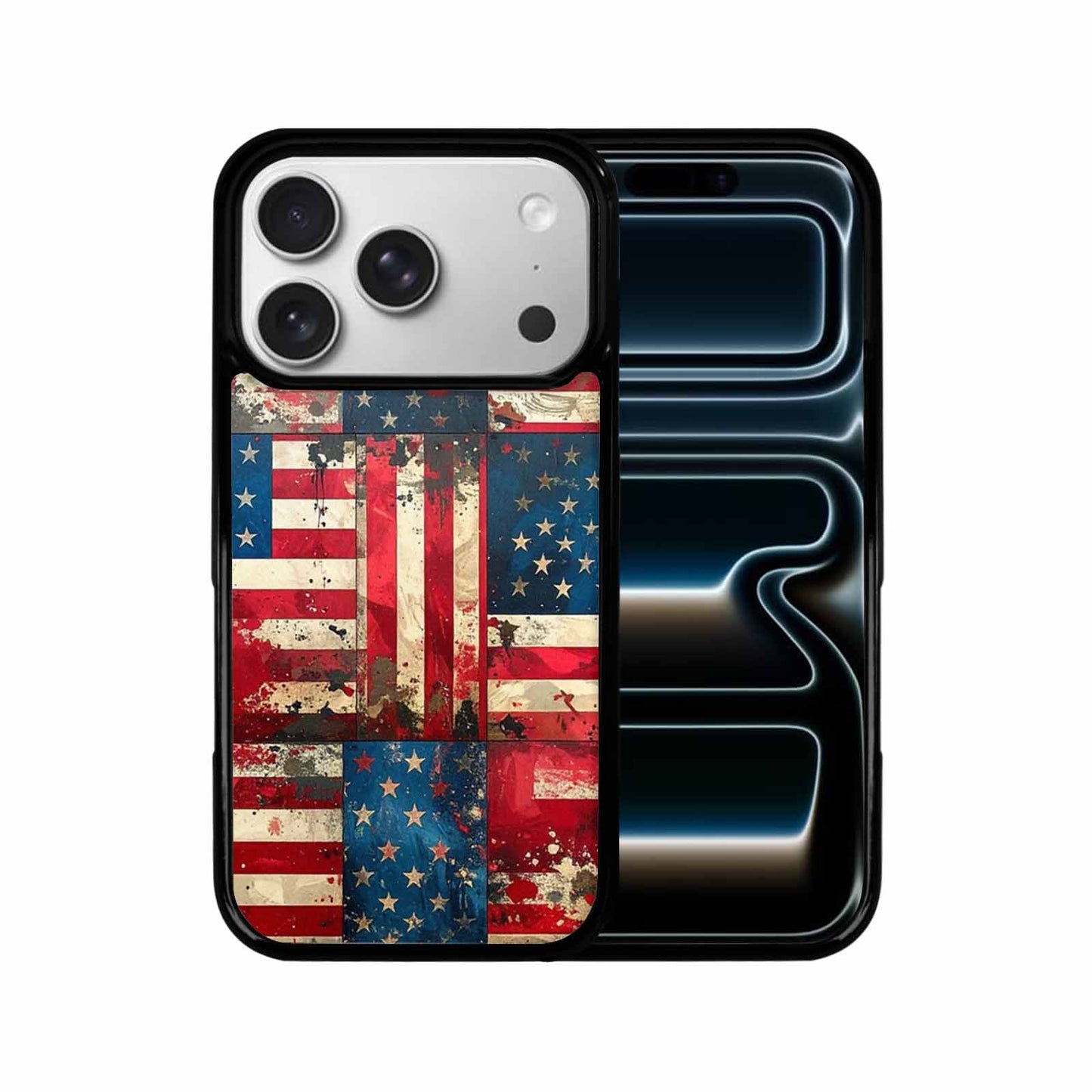 iPhone 17 Pro Case — Small American Flag Stars And Galaxy, Personalized Phone Case
