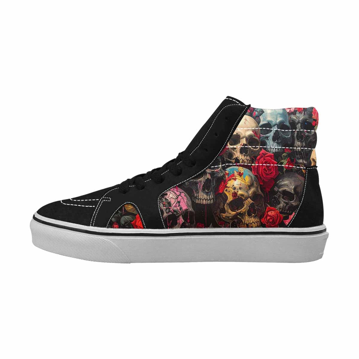 MEN'S Skulls Roses Melting Skulls High Top Canvas Y2K Shoes