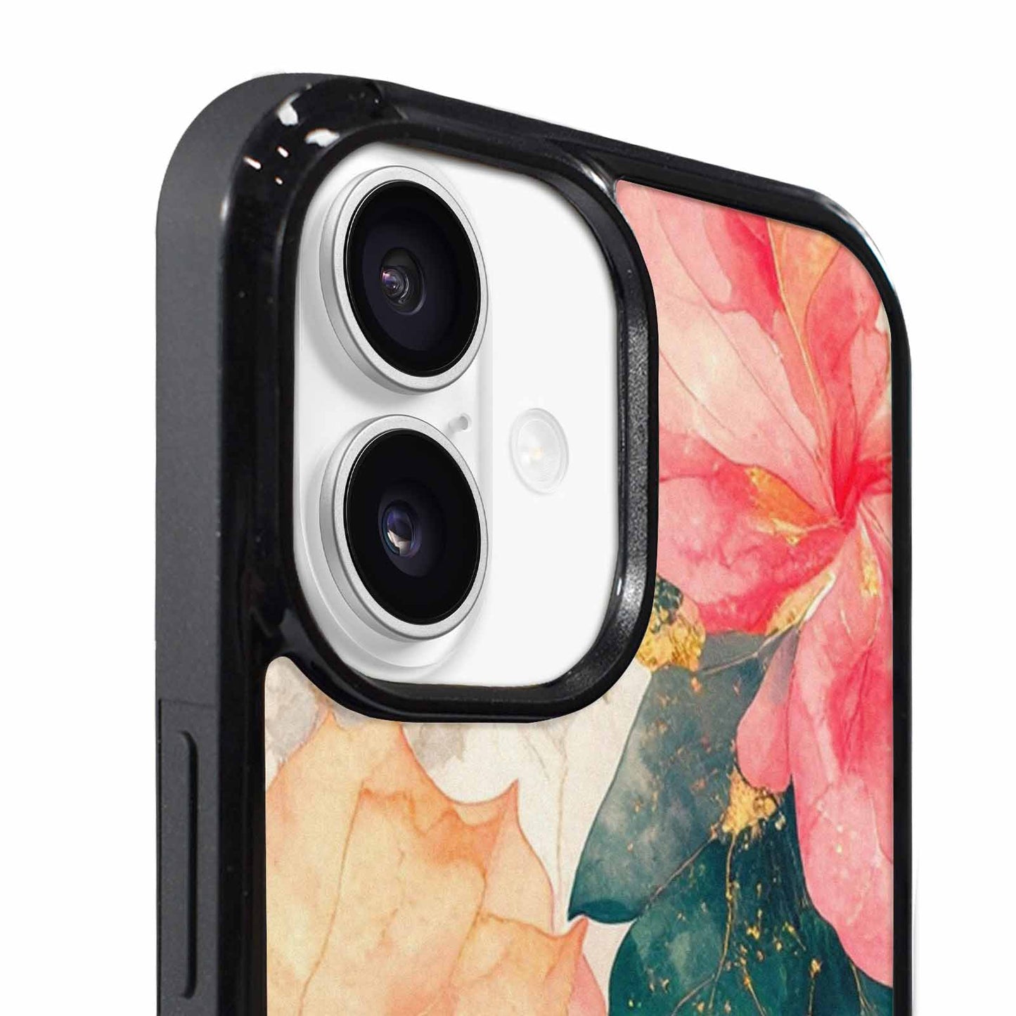 iPhone 17 Case — Marble Floral, Custom Printed Phone Case
