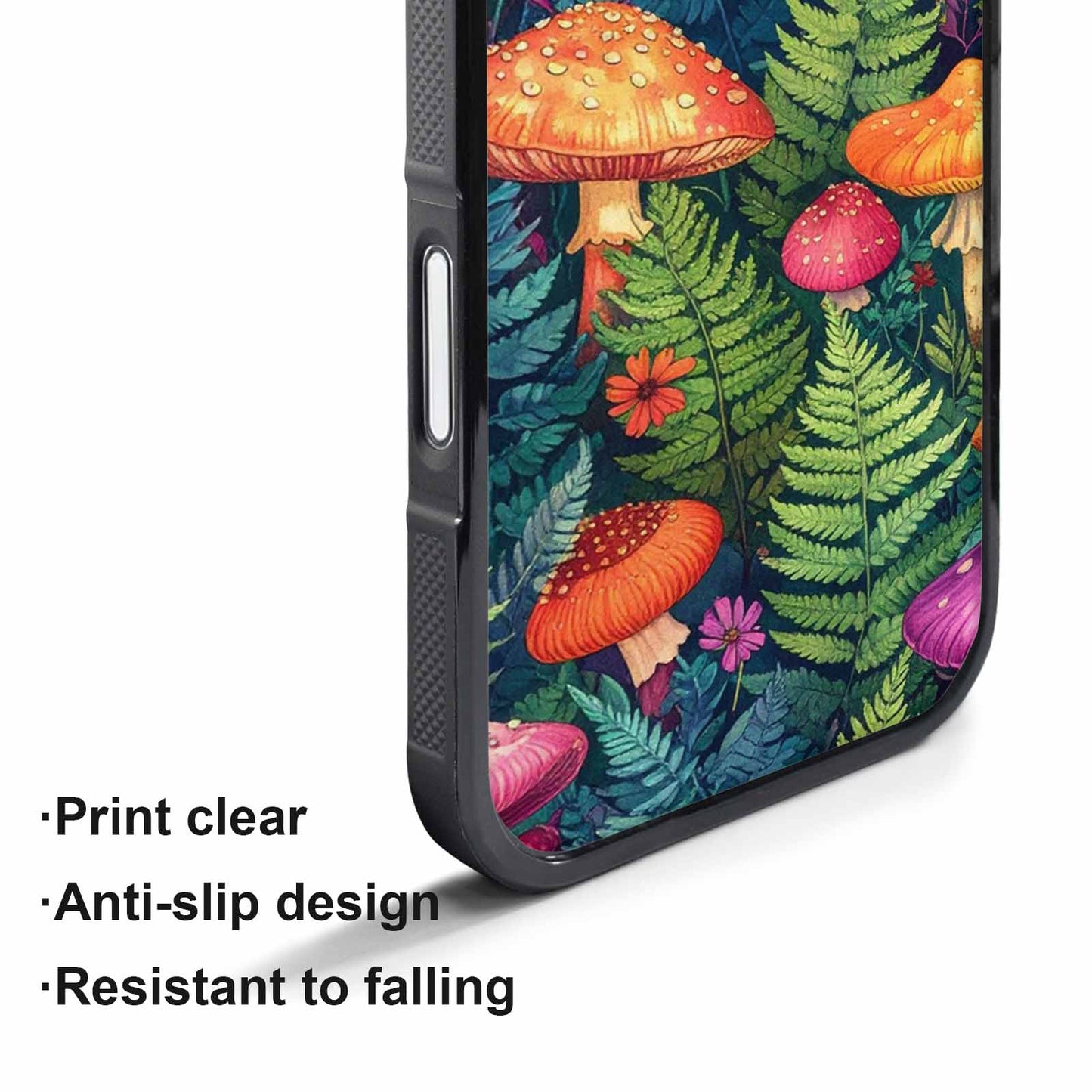 iPhone 17 Pro Case — Mushrooms Botanicalmushrooms P Vyl Floral, Customized Protective Case