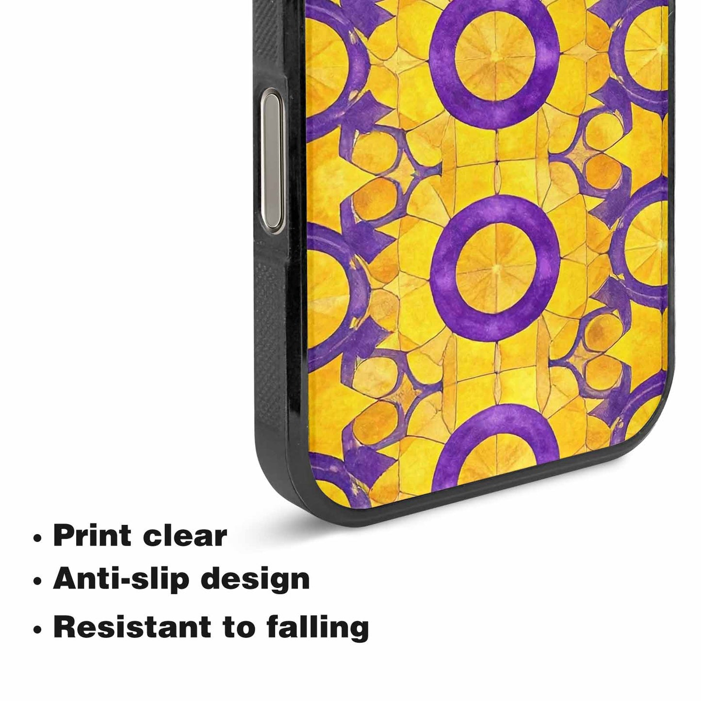 iPhone 16 Pro Case — Intersex Flag Color Theme Small Rainbow, Custom Designed Case Cover