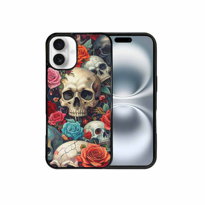 iPhone 16 Plus Case — Skulls And Rosesmelting Skulls A Aor, Custom Art Phone Cover