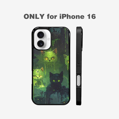 iPhone 16 Case — Toxic Melting Skeleton Cats Small Toxic, Custom Designed Case Cover