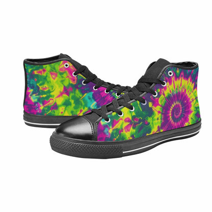 WOMEN'S Tie Dye - High Top Canvas Dark Academia Custom Sneakers
