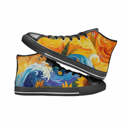MEN'S Blend All Versions High Top Canvas Wallpaper Art Shoes