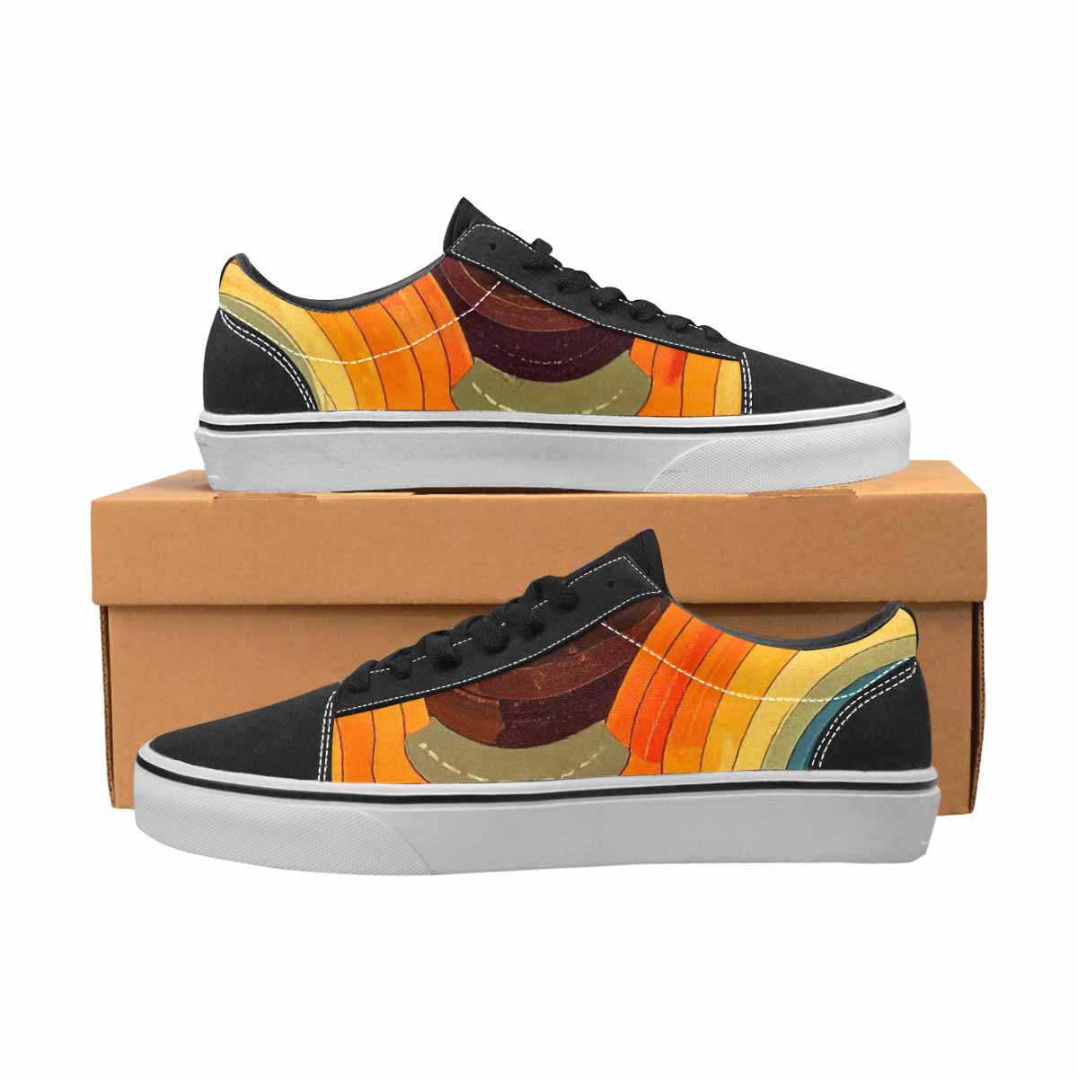MEN'S Groovy 70S Peace Canvas Lace-Up Vivid Shoes