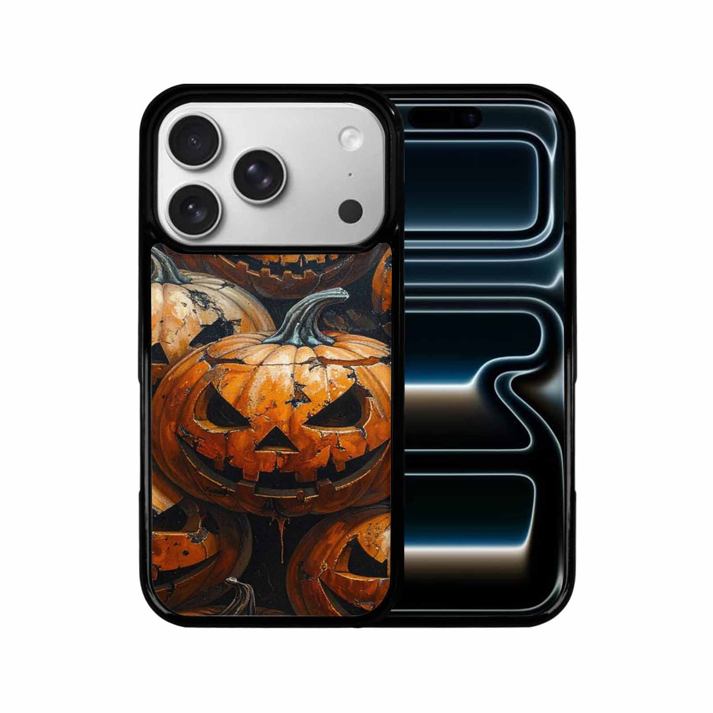 iPhone 17 Pro Case — Halloween Cracked Jackolantern, Unique Phone Case Design