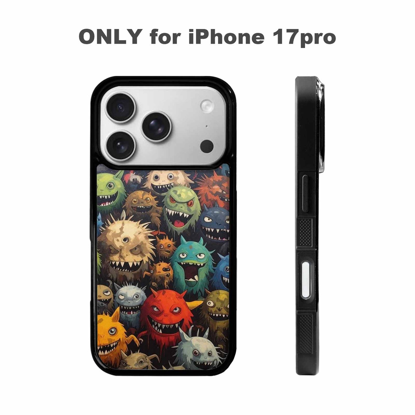 iPhone 17 Pro Case — Monsters Camomonsters Pattern Qch Camo, Custom Phone Case