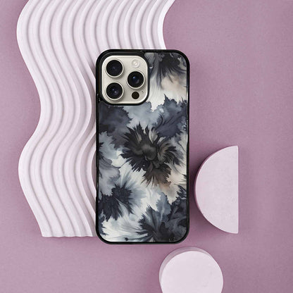 iPhone 16 Pro Max Case — Tie Dye Black And Gray Blended, Custom Art Phone Cover