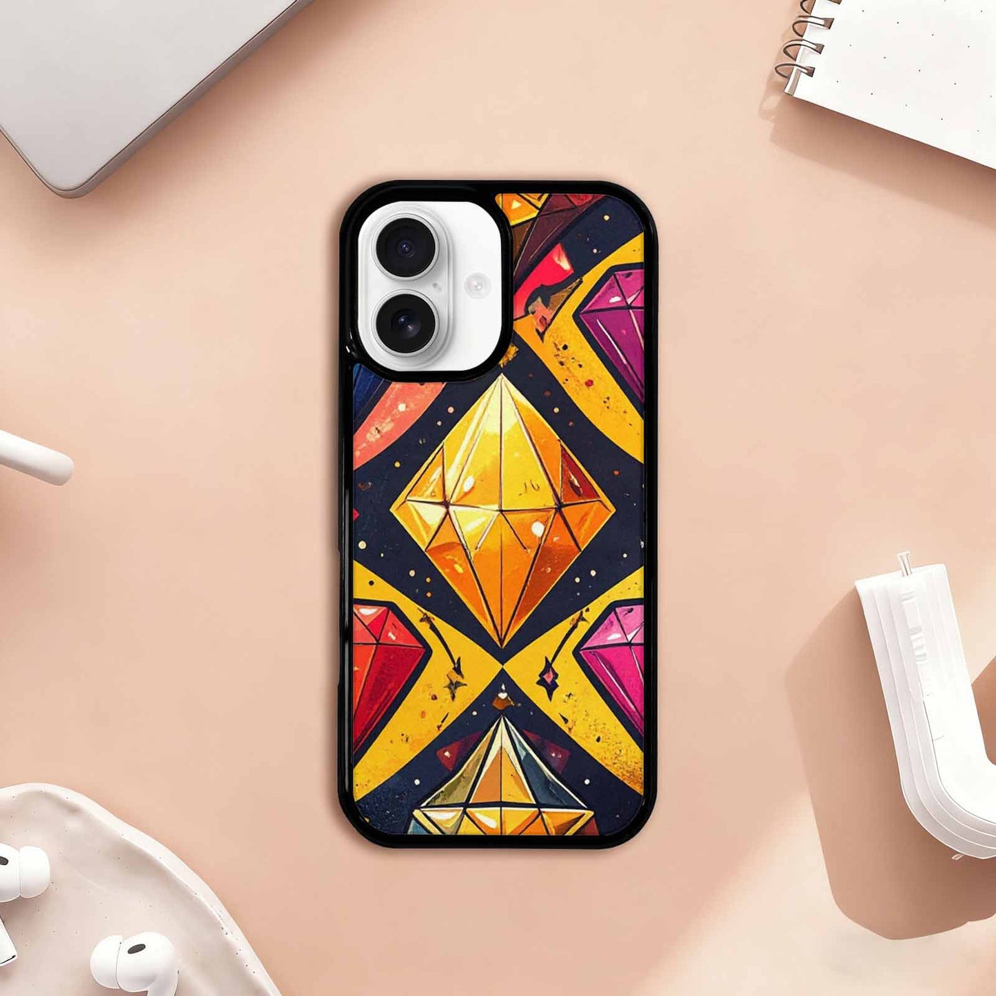 iPhone 17 Case — Vintage Summer Diamond Retro Vintage, Personalized Phone Case