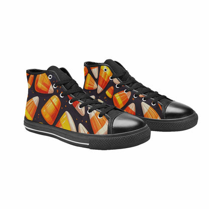 MEN'S Halloween Candy Corn High Top Canvas Dreamcore Shoes