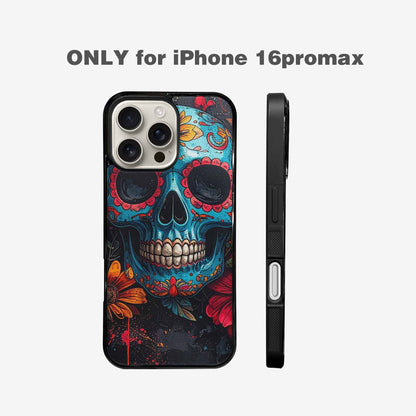 iPhone 16 Pro Max Case — Graffiti Skull Art Seamless Pattern Vibrant, Custom Designed Case Cover