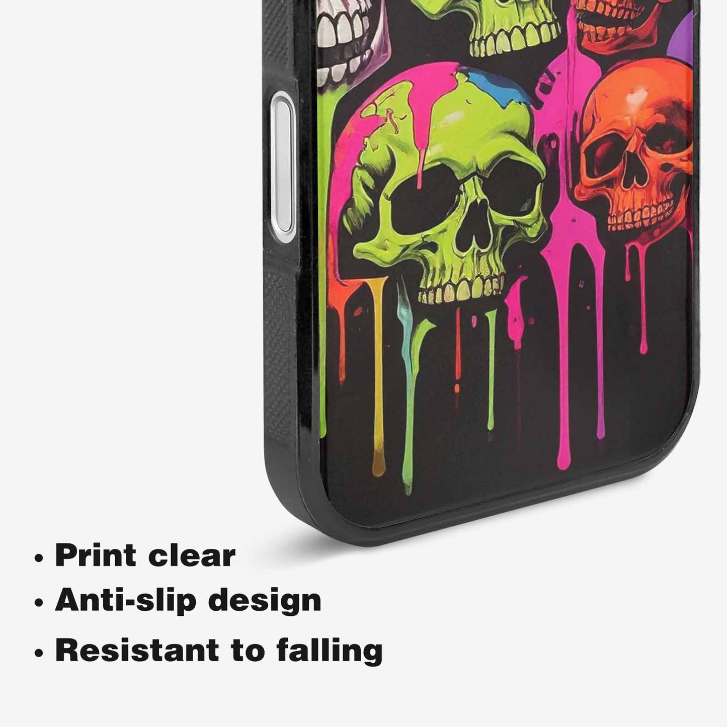 iPhone 16 Case — Vibrant Camo 1000\'s Of Skeletons Neon, Customized Protective Case