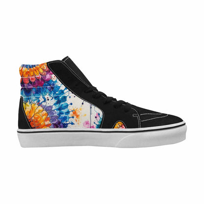 MEN'S Tie High Top Canvas Vibrant Chaos Sneakers