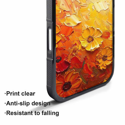 iPhone 17 Pro Max Case — Impressionist Sunflower Brushstroke Pattern Floral, Customized Protective Case