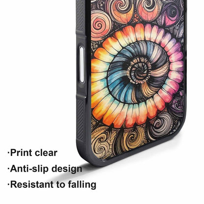 iPhone 17 Pro Case — Tie Dye Swirls Black White Tie, Custom Made Phone Cover