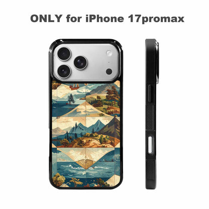 iPhone 17 Pro Max Case — Vintage Travel Artwork Pattern Retro Vintage, Custom Designed Case Cover