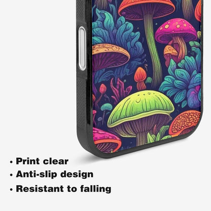 iPhone 16 Plus Case — Mushroom Psychedelic Art Seamless Pattern Vibrant, Custom Art Phone Cover