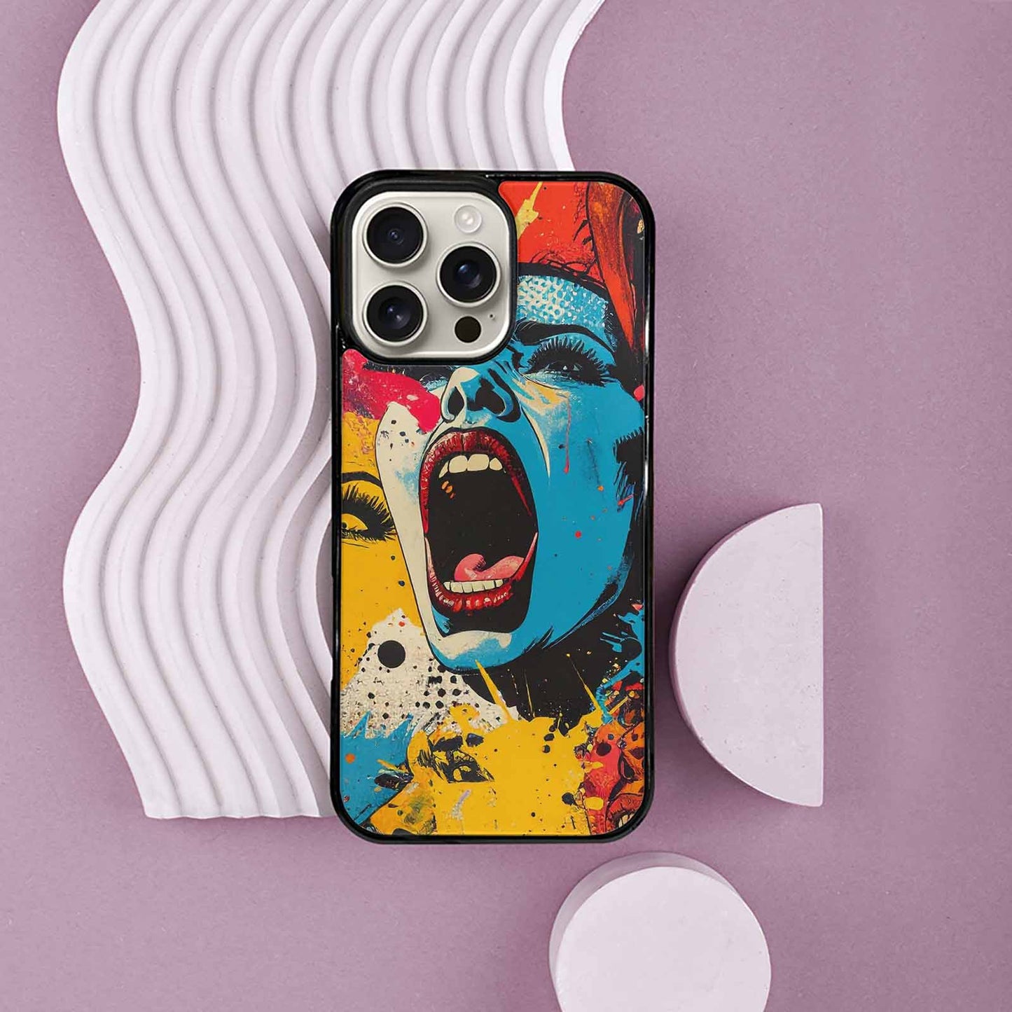 iPhone 16 Pro Max Case — Comic Book Scream Comic Book Scream, Custom Art Phone Cover