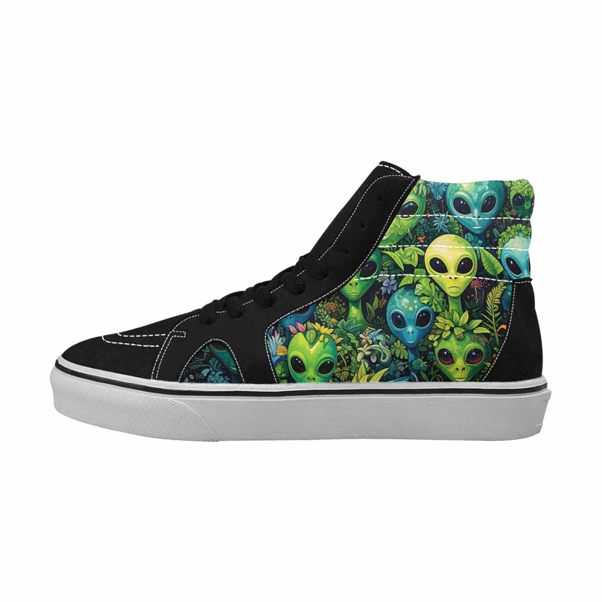 MEN'S Aliens High Top Canvas Cottagecore Custom Sneakers