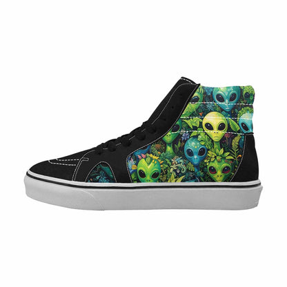 MEN'S Aliens High Top Canvas Cottagecore Custom Sneakers