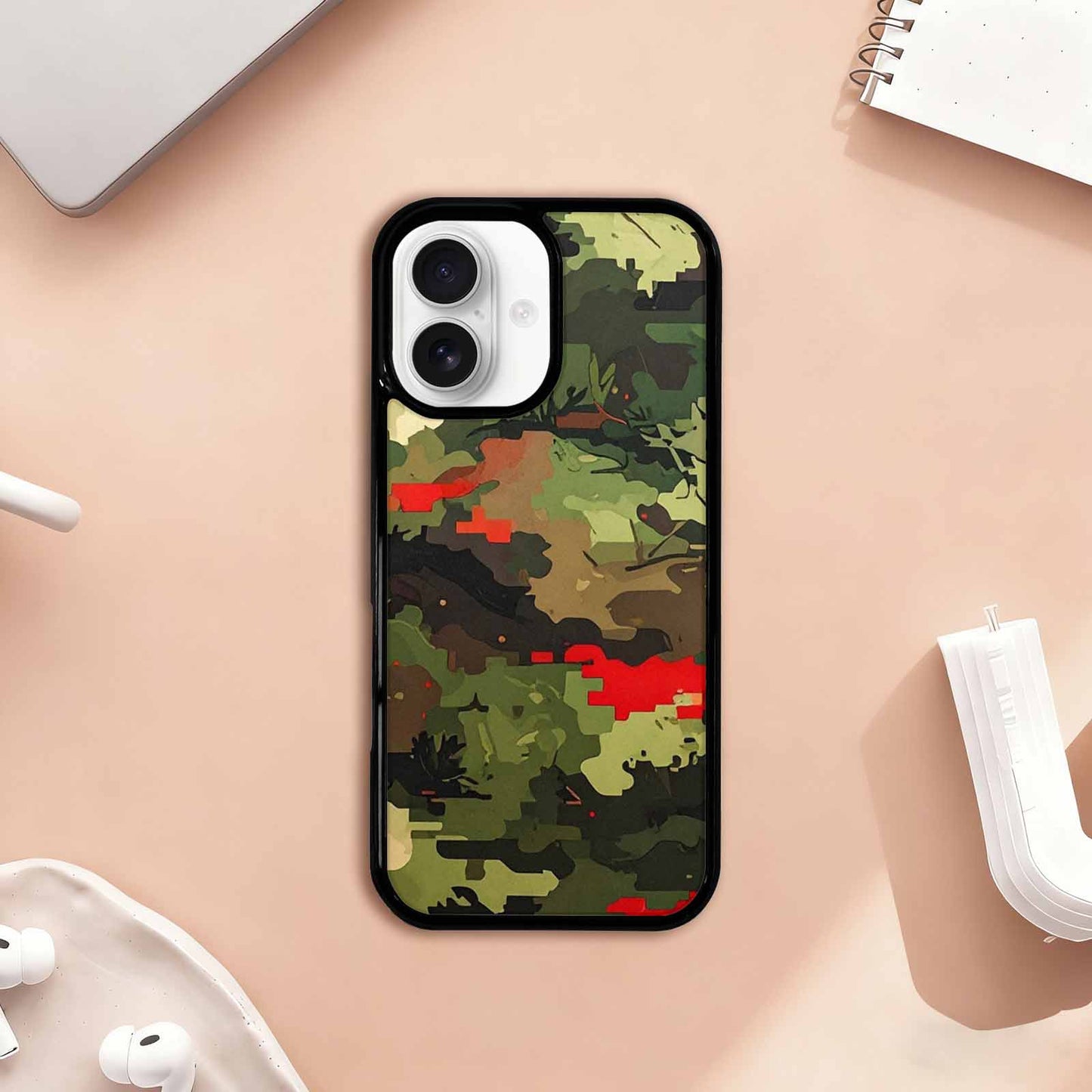 iPhone 17 Case — Small Military Camouflage Blotch Camo, Original Design Phone Case