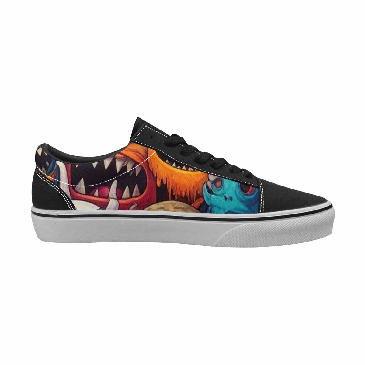 WOMEN'S Monsters (general) Lace-Up Canvas Kaleidoscope Sneakers
