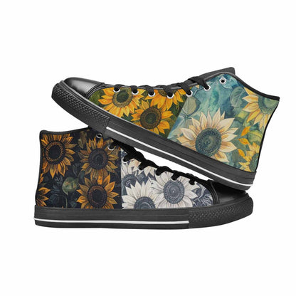 WOMEN'S Blend Melt Them High Top Canvas Vibrant Chaos Custom Shoes