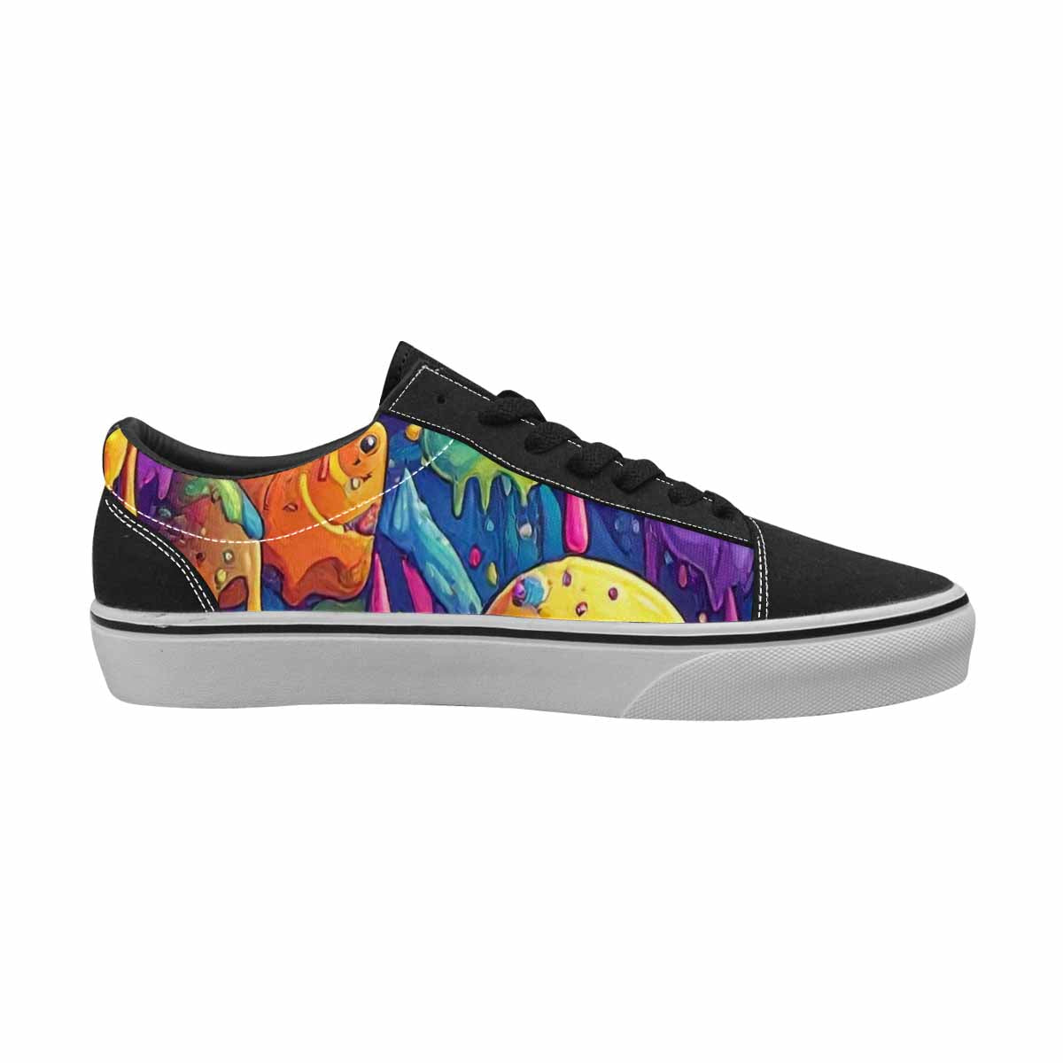 WOMEN'S Melting Ice Cream Monster Lace-Up Canvas Surreal Shoes