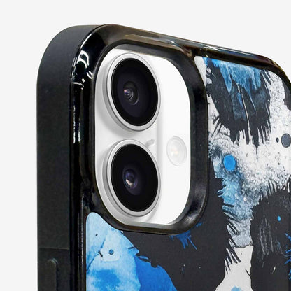 iPhone 16 Case — Animal Print Black Blue Ink Animal, Custom Made Phone Cover