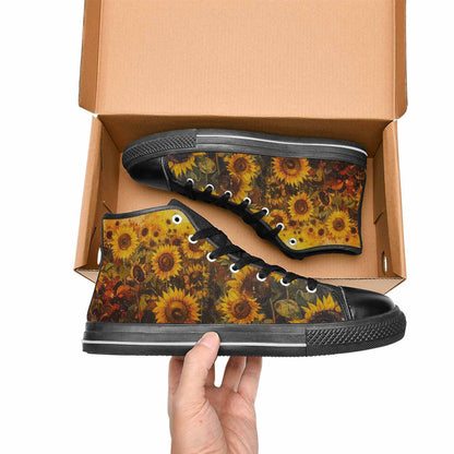 MEN'S Blend Melt Them High Top Canvas Wallpaper Art Custom Shoes