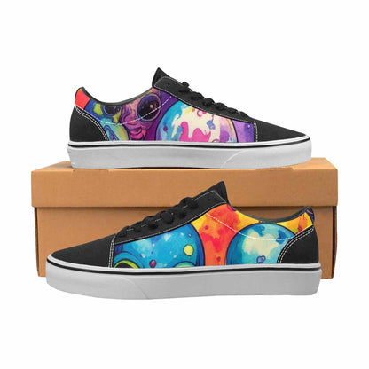 WOMEN'S Melting Aliens Lace-Up Canvas Neon Fantasy Custom Shoes
