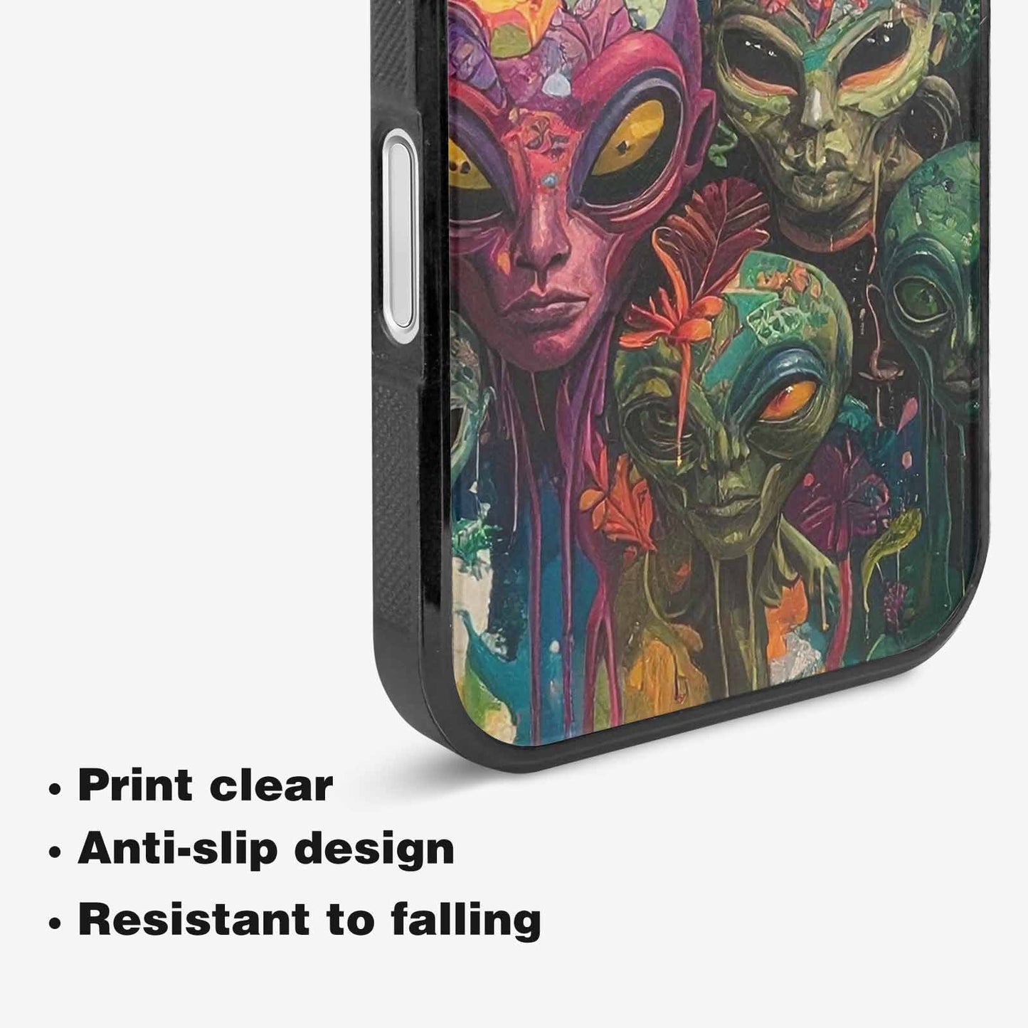 iPhone 16 Plus Case — Aliens Pattern Hundreds Of Sma Cbj, Custom Made Phone Cover