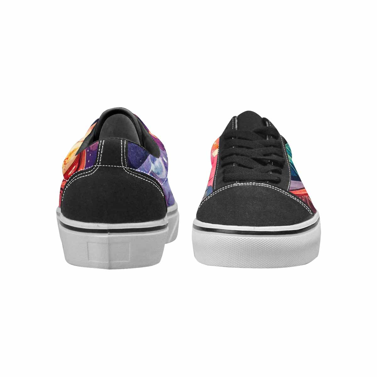 WOMEN'S Cartoon Eyeballs Galaxy Canvas Lace-Up Vibrant Chaos Shoes