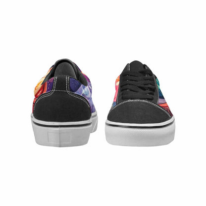 WOMEN'S Cartoon Eyeballs Galaxy Canvas Lace-Up Vibrant Chaos Shoes