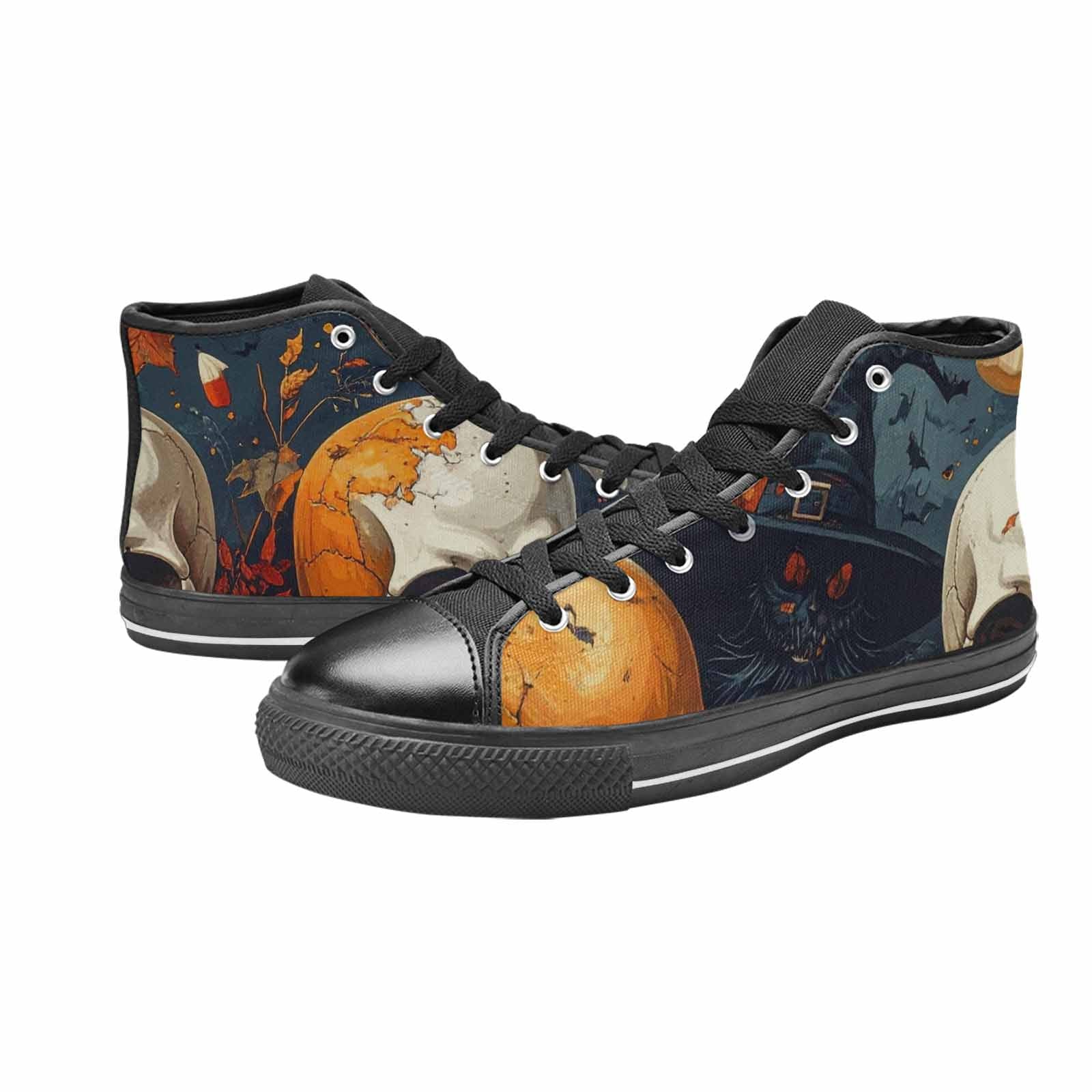 MEN'S Halloween Skulls Pumpkins High Top Canvas Dark Academia Shoes