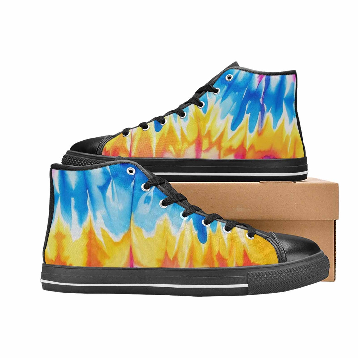 MEN'S Tie Dye Drip High Top Canvas Aesthetic Shoes