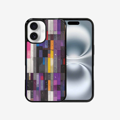 iPhone 16 Case — Asexual Flag Color Theme Small Rainbow, Custom Print Case Cover
