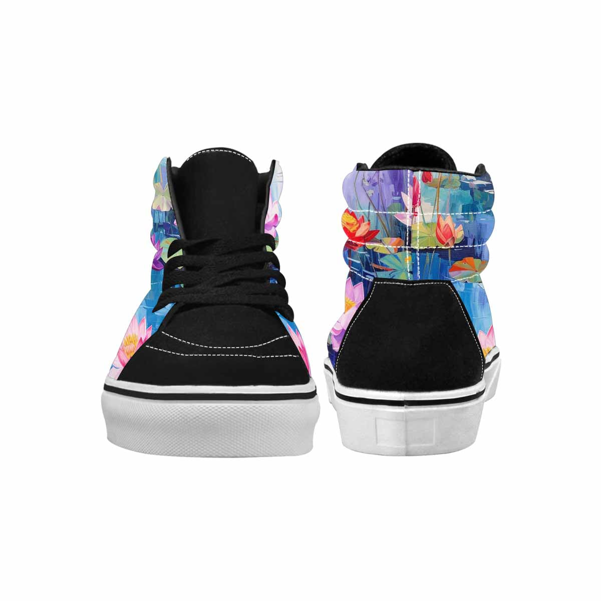 WOMEN'S Monet-Style Impressionist Water High Top Canvas Surreal Sneakers