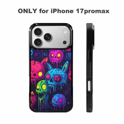 iPhone 17 Pro Max Case — Mixed Toxic Glow Creature Cartoon Cute, Custom Phone Case