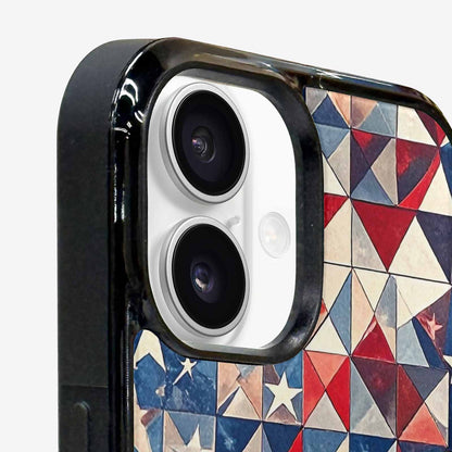 iPhone 16 Case — Small American Flag Stars And Stripes, Custom Printed Phone Case