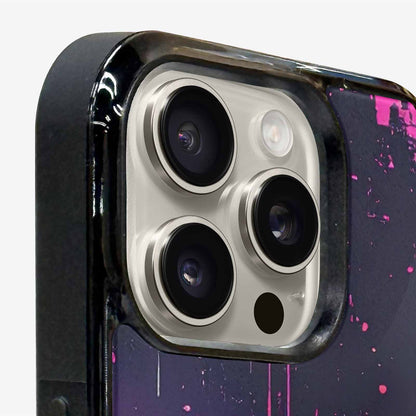iPhone 16 Pro Max Case — Glitch Dark Art Seamless Pattern Vibrant, Custom Printed Phone Case